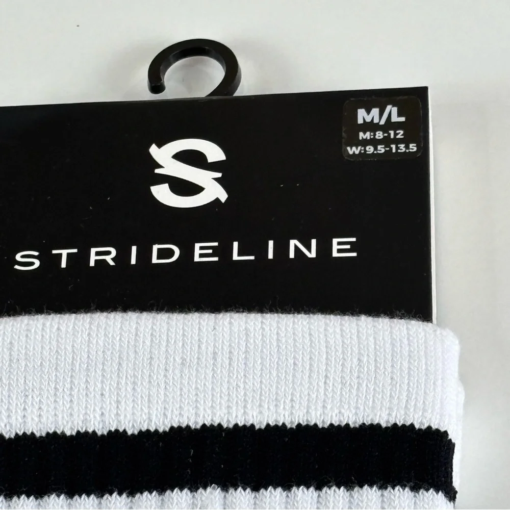 NWT Strideline crew sock Arch Support moisture wicking M/L M 8-12 W 9.5-13.5